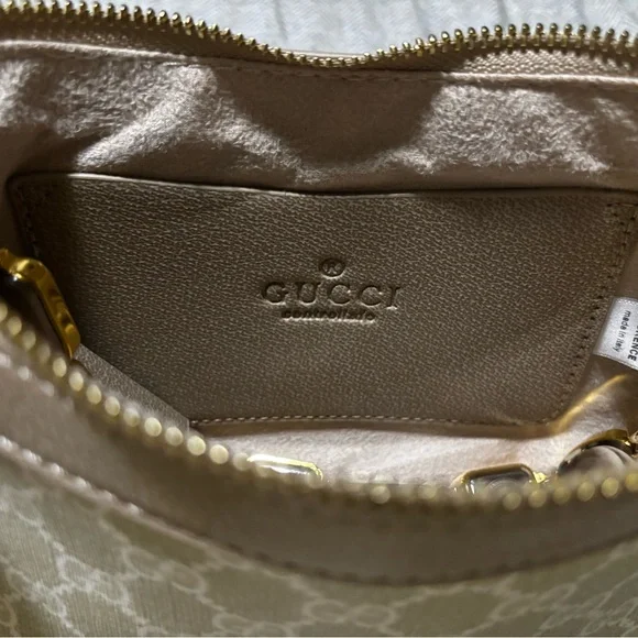 Chic Beige Monogram Shoulder Bag | Trendy Colorful Strap - Picture 5 of 5